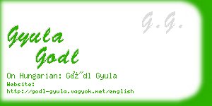 gyula godl business card